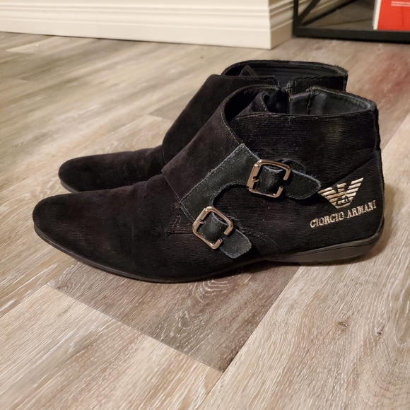 Giorgio Armani Other - Black Monk Strap Zip Up Boots